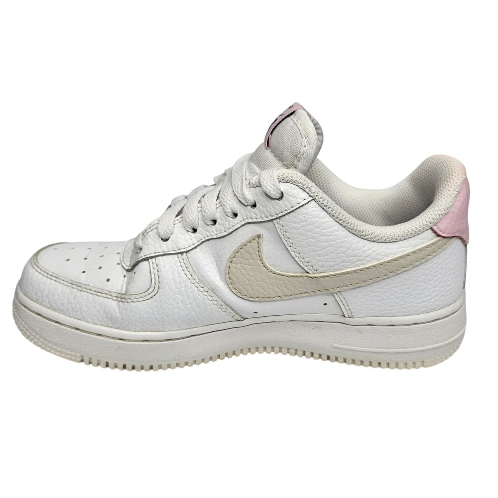 Nike Women 6 White Air Force 1 Low Tumbled Leather Sneakers HF9992-100 - Picture 3 of 14